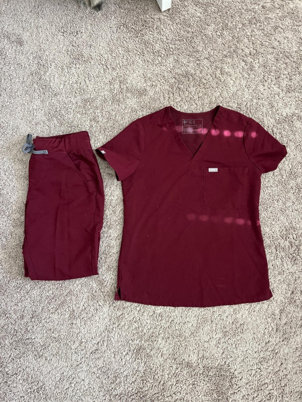 Figs Women's Burgundy Scrub Set